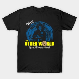 Visit The Otherworld Retro Vintage Horror Scary Movie Poster T-Shirt